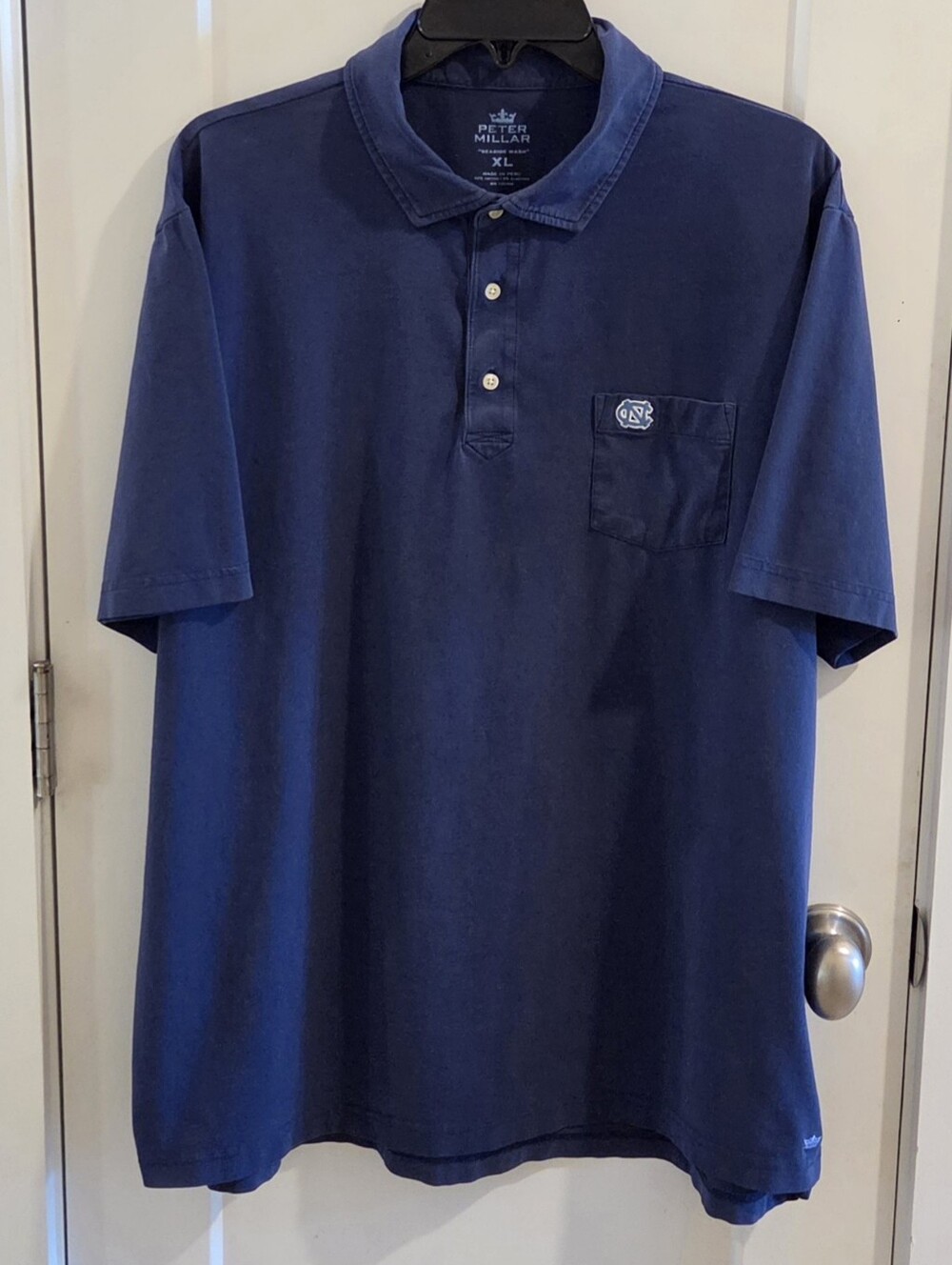 Peter Millar Seaside Wash Polo Shirt - University of North Carolina - Size XL